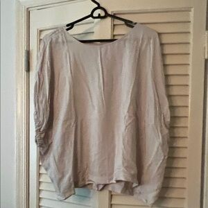 Zenana Cream Boho Top, Size Small